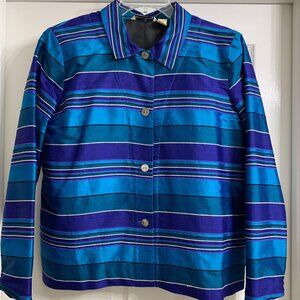 French Laundry 100% Silk Multi-Color Jacket, Size L